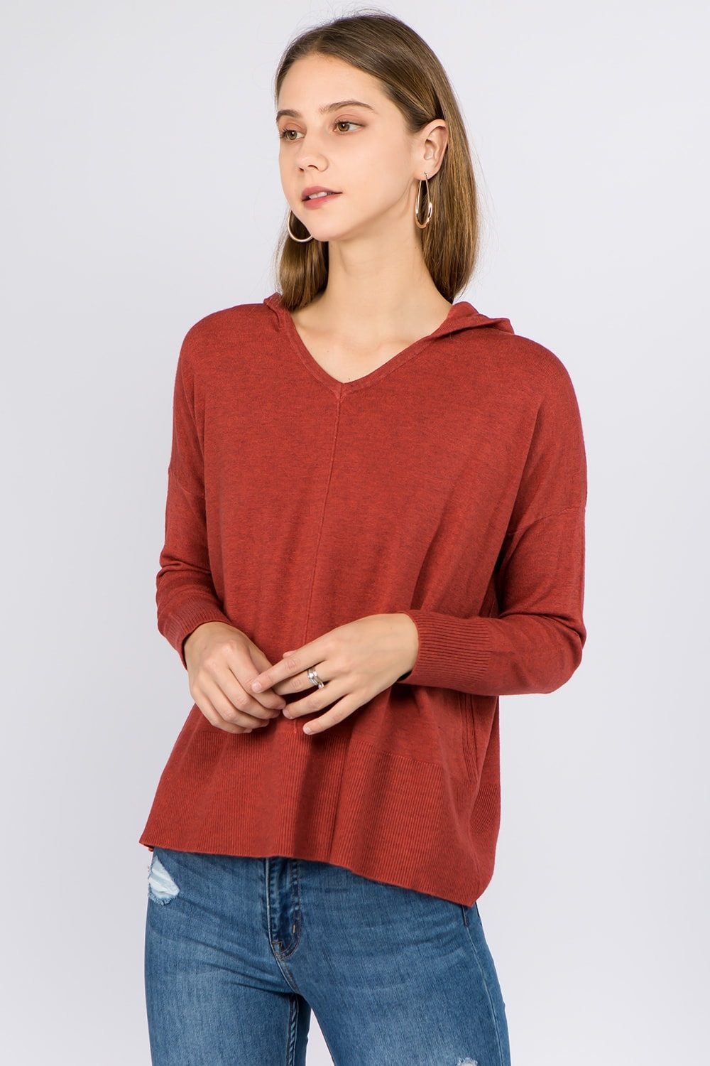 Dreamers Hoodie - Heather Red Rust T3478 - Simply Beautiful Jewelry ...