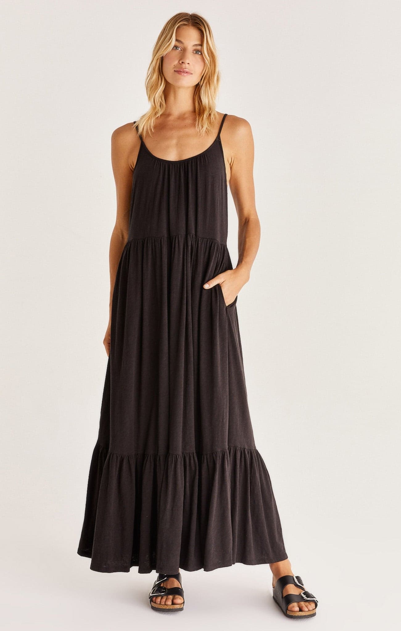 Z Supply Black Lido Slub Dress - Simply Beautiful Jewelry Design & Clothing